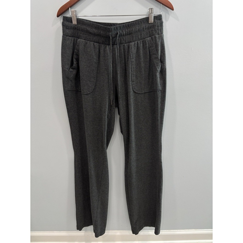 Tek Gear Essential Gear Women's L Pants Relaxed Lounge Pockets Dark Gray Stretch
